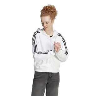 adidas Damska bluza dresowa z kapturem, biały/czarny, S - Bluzy damskie - miniaturka - grafika 1