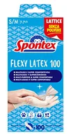 Rękawice robocze - Rękawice lateksowe Flexy Latex x 100 Mapa Spontex, rękawiczki lateksowe, jednorazowe, 100 sztuk, rozmiar S/M - miniaturka - grafika 1