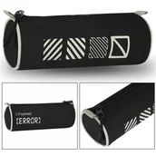 Piórniki - Error Czarny piórnik tuba dla chłopca, na zamek 22x8x8cm - miniaturka - grafika 1