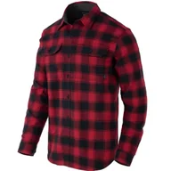 Koszule męskie - Koszula helikon greyman shirt - coral crimson checkered - miniaturka - grafika 1
