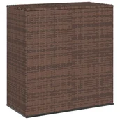 Skrzynie ogrodowe - Lumarko Skrzynia na poduszki ogrodowe, rattan PE, 100x49x103,5 cm, brąz - miniaturka - grafika 1