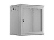 Szafy rack - Szafa instalacyjna rack wisząca 19" 12u 600x450 szara drzwi perforowane lanberg (flat pack) WF01-6412-23S - miniaturka - grafika 1