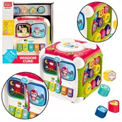 Zabawki sensoryczne - Duża Kostka Edukacyjna Wielofunkcyjna Pianinko Sorter Bębenek - miniaturka - grafika 1