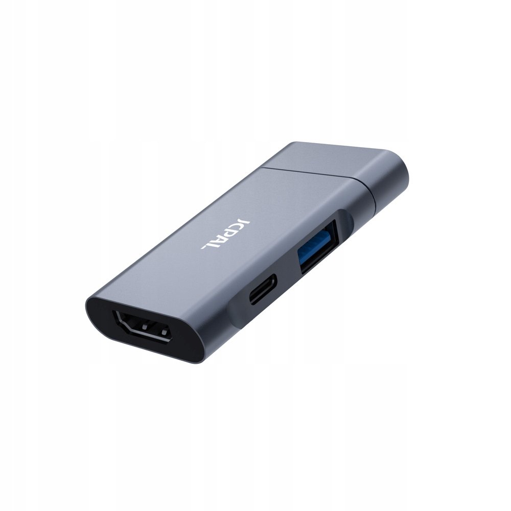 JCPAL USB-C 3-in-1 Travel Hub - hub HDMI/PD/USB-A 3.0 - Gwarancja bezpieczeństwa. Proste raty. Bezpłatna wysyłka od 170 zł.