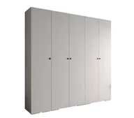 Szafy - Szafa ubraniowa garderoba z półkami INOVA 2 2,5SZ biały+czarny - miniaturka - grafika 1