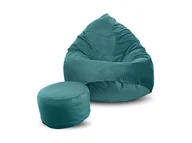 Pufy i podnóżki - Pufa sako XXXXL worek + gratis Swing zielona butelka - miniaturka - grafika 1