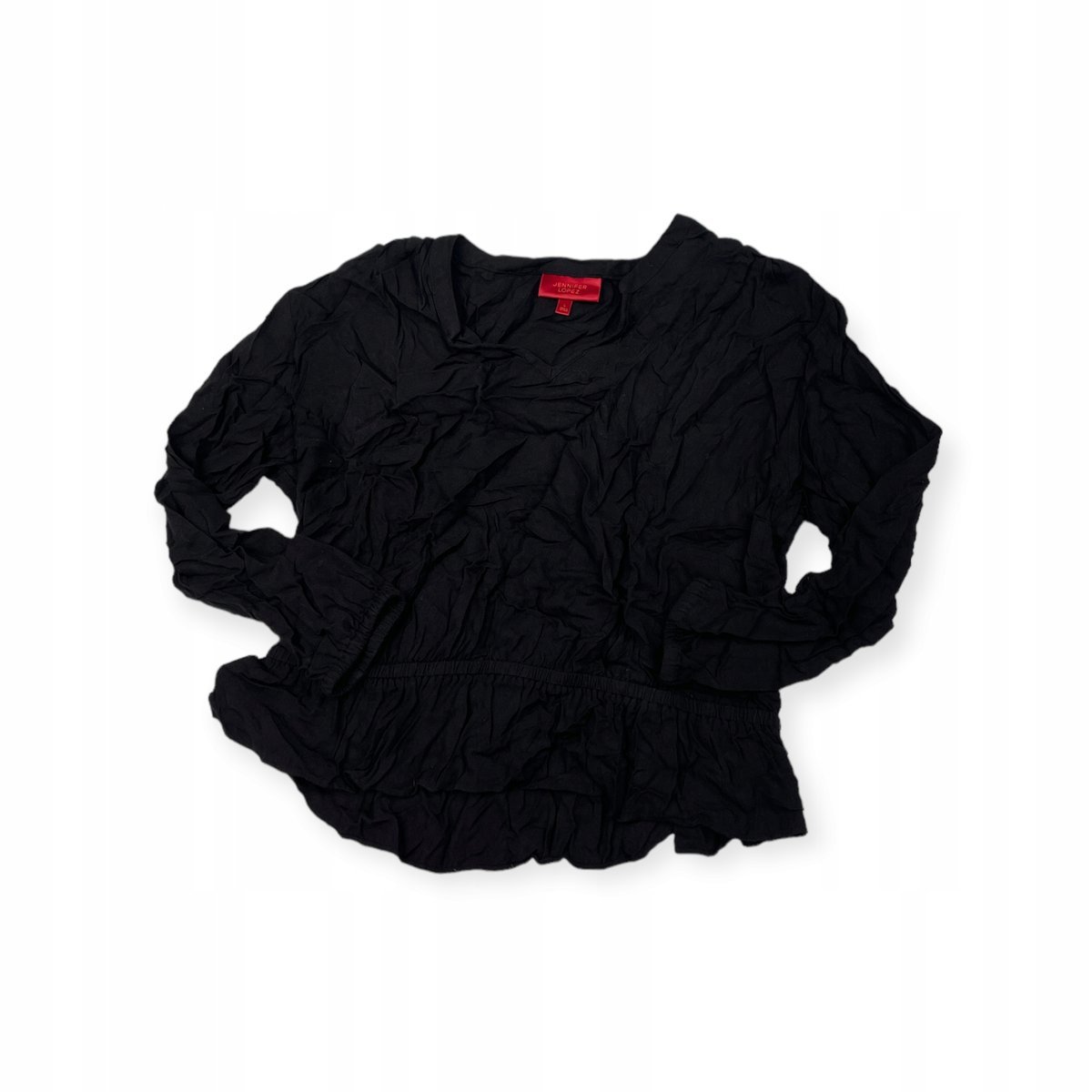 Bluzka damska z długim rękawem czarna Jennifer Lopez L