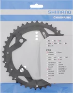 Części rowerowe - SHIMANO Tarcza mechanizmu korbowego SLX FC-M670 czarny-srebrny / Ilość zębów: 32 Y1N998050 - miniaturka - grafika 1