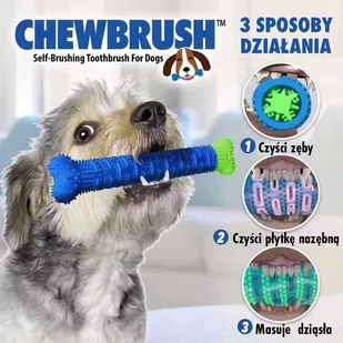Szczoteczka do zębów / Gryzak / Zabawka dla psa - Higiena jamy ustnej zwierząt - miniaturka - grafika 1
