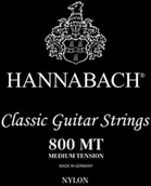 Struny gitarowe  - Hannabach Klasyczna gitary gitary z serii 8001 MT Medium Tension posrebrzany struny do gitary dla początkujących, Bass klasyczna struny posrebrzany, Made in Germany - miniaturka - grafika 1