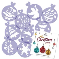 Ozdoby bożonarodzeniowe - Nakleo Zestaw szablonów do dekoracji ciasteczek Boże Narodzenie #2 - 9x9cm - miniaturka - grafika 1