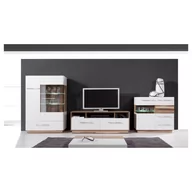 Inne meble do salonu - Meblościanka B Monsun Meblar Czarny / Orzech Baltimore - miniaturka - grafika 1