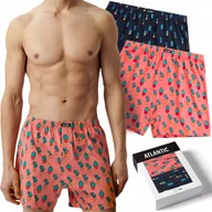 Majtki męskie - Bokserki męskie 2 PARY 100% BAWEŁNA luźne szorty ATLANTIC 2MBH-005 - XXL - miniaturka - grafika 1