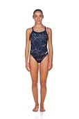 Stroje kąpielowe - Arena Damski strój kąpielowy Water Challenge Back One Piece Granatowy (Navy)/czerwony 26 - miniaturka - grafika 1