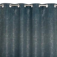 Zasłony - Zasłona CALLIOPE na przelotkach 135 x 260 cm zielono złoty - miniaturka - grafika 1