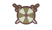 Odzież taktyczna i umundurowanie - 101 Inc. - Naszywka 3D - Viking Shield With Two Swords - miniaturka - grafika 1