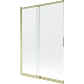 Parawany nawannowe - Mexen Fox parawan nawannowy 2-skrzydłowy przesuwny 120 x 150 cm, transparent, złoty szczotkowany - 891-120-002-55-00 - miniaturka - grafika 1