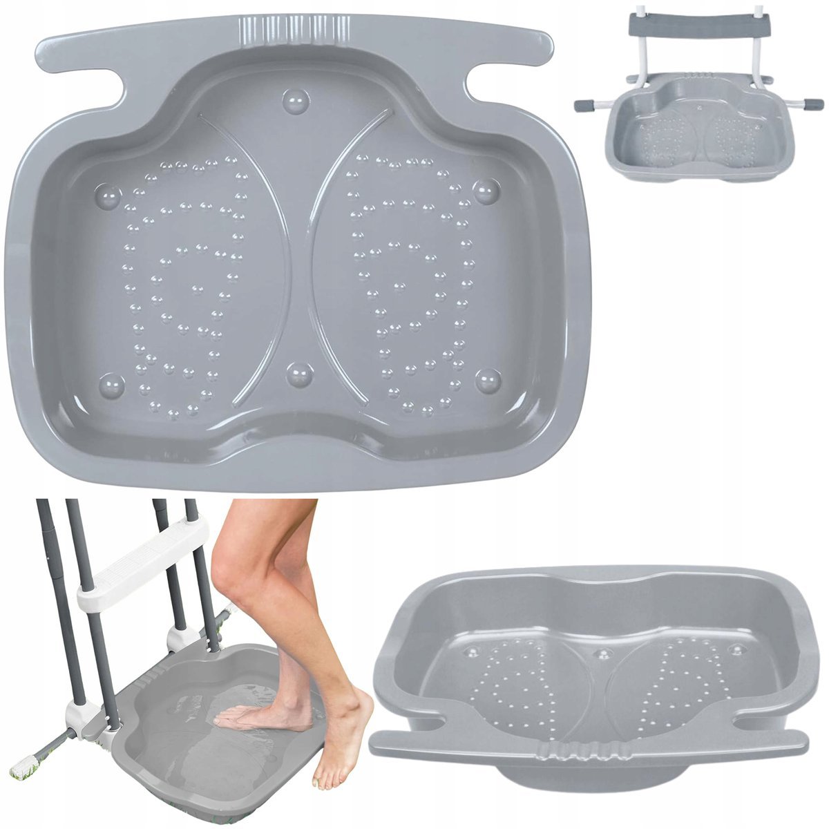 OCZYSZCZACZ STÓP DO BASENU CZYŚCICIEL MISKA DO MYCIA NA DRABINKĘ INTEX