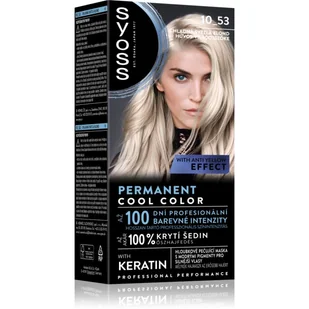 Syoss Permanent Cool Color farba do włosów 10_53 Chłodny Jasny Blond - Farby do włosów i szampony koloryzujące - miniaturka - grafika 1