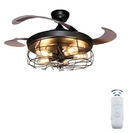 Wentylatory sufitowe - Wentylator sufitowy Crystal, zdalne sterowanie, zmiana koloru, styl 2, 36W, 220-240V - miniaturka - grafika 1