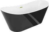 Wanny - Mexen Montana wanna wolnostojąca 170 x 80 cm, biała/czarna, przelew złoty szczotkowany - 52011708075-55 - miniaturka - grafika 1