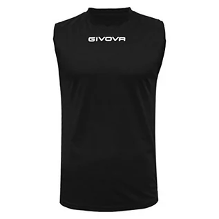 Koszulki sportowe męskie - GIVOVA Męska koszulka Smanicato One bez rękawów, czarna, 4XL - grafika 1