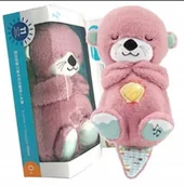 Zabawki interaktywne dla dzieci - MASKOTKA Wydra Oddychająca PRZYTULANKA SZUMIĄCA USPOKAJACZ MIŚ 32cm - miniaturka - grafika 1