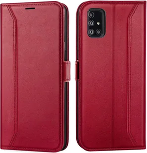 Etui na telefon komórkowy Samsung Galaxy A51 składane etui ochronne, czerwone - Etui i futerały do telefonów - miniaturka - grafika 1