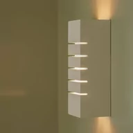 Lampy ścienne - Nordlux Kwadratowy kinkiet Lancio wykonany z gipsu, z wtyczką, biały - miniaturka - grafika 1