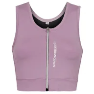 Koszulki jeździeckie - Koszulka croptop EQ.QUEEN Adeline 25SS damska Kolor: różowy, Rozmiar: XS - miniaturka - grafika 1