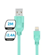 Akcesoria do projektorów - INNY Kabel Kompatybilny Z Lightning Exc Whippy 2m Miętowy 105L972 - miniaturka - grafika 1