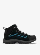 Buty trekkingowe damskie - Buty turystyczne damskie Columbia Crestwood Mid Waterproof black/sky 40 - miniaturka - grafika 1