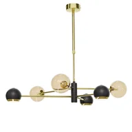 Lampy sufitowe - Dekoracyjna lampa wisząca w kolorze złotym JUP 1966 z serii MOKA - miniaturka - grafika 1