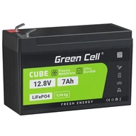 Akumulatory ogólnego zastosowania - Green cell Akumulator litowo-żelazowo-fosforanowy LiFePO4 Green Cell 12V 12.8V 7Ah do paneli solarnych, kamperów oraz łodzi CAV09 - miniaturka - grafika 1