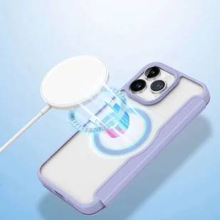 DUX DUCIS Skin X Pro - futerał z klapką kompatybilny z MagSafe do Apple iPhone 15 Pro fioletowy - Etui i futerały do telefonów - miniaturka - grafika 7