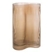 Wazony i flakony - Jasnobrązowy szklany wazon PT LIVING Wave, wys. 27 cm - miniaturka - grafika 1