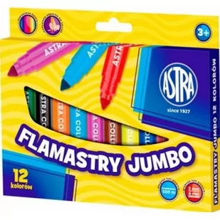 Astra FLAMASTRY 12 kolorów JUMBO - Flamastry - miniaturka - grafika 1