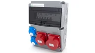 Rozdzielnie elektryczne - ELS elektrotechnika Rozdzielnica budowlana 32A/5P + 16A/5P + 2*GS 230V + zabezpieczenia + różnicówka, 11NO22C11C1F 11NO22C11C1F - miniaturka - grafika 1