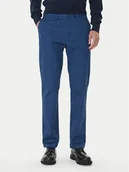 Spodnie męskie - Calvin Klein Chinosy LV040EM633 Niebieski Slim Fit - miniaturka - grafika 1