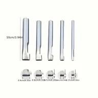 Rękodzieło - TEMU Zestaw 5 sztuk owalnych dziurkaczy do skóry - stal nierdzewna, 1.5-9mm, odpowiedni dla DIY torebek, butów, pasków - Idealny wybór do ciężkiego - miniaturka - grafika 1