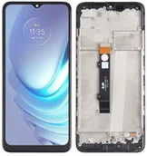 Części serwisowe do telefonów - Wyświetlacz LCD + ekran dotykowy Motorola Moto G50 XT2137 (Regenerowany) Ramka czarna - miniaturka - grafika 1