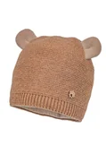 Czapki dla dzieci - Dziecięca czapka na zimę GINO z wełny merino karmel - miniaturka - grafika 1
