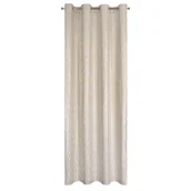 Zasłony - Euro Firany Zasłona Gotowa 140 x 250 Przelotka Laura Krem+Złoty 1221494 - miniaturka - grafika 1