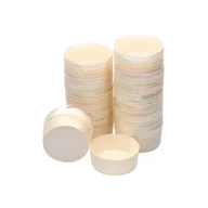 Pojemniki kuchenne - Pojemniki Na Mini Desery Miski Drewniane 50Sztuk - miniaturka - grafika 1