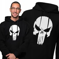 Bluzy męskie - Bluza kangurek z kapturem PUNISHER czaszka NADRUK prezent dla niego - miniaturka - grafika 1