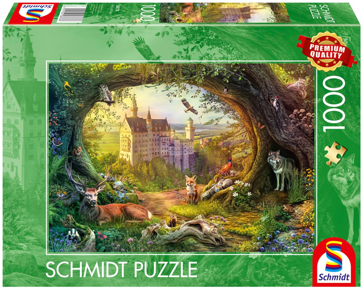 Schmidt, Puzzle PQ Bajkowy zamek i magiczny las, 1000 el.