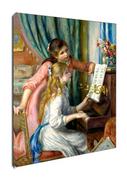 Obrazy i zdjęcia na płótnie - Two Young Girls at the Piano, Auguste Renoir - obraz na płótnie Wymiar do wyboru: 20x30 cm - miniaturka - grafika 1