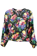 Portfele - DESIGUAL T-SHIRT Z DŁUGIM RĘKAWEM DAMSKI CZARNY - miniaturka - grafika 1