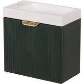 Szafki łazienkowe - Szafka łazienkowa wisząca z umywalką zielony mat 40 cm Fresco Gante - miniaturka - grafika 1