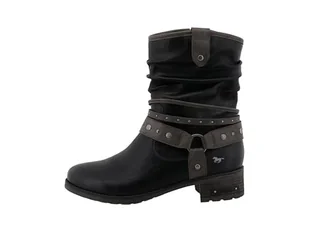 Mustang Damskie sztyblety 15M0062003, czarne, rozmiar 39 EU, czarny, 39 EU - Botki damskie - miniaturka - grafika 1